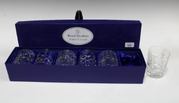 Boxed set of six Edinburgh Crystal whisky tumblers (6)