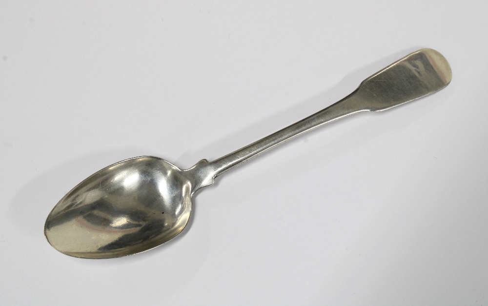 Rare Scottish provincial silver teaspoon, fiddle pattern, by Robert Robertson of Cupar, c1825,