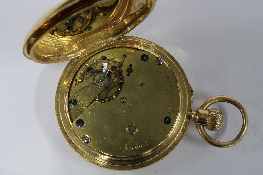 Victorian 18ct gold half hunter pocket watch, London 1880 - Image 5 of 6