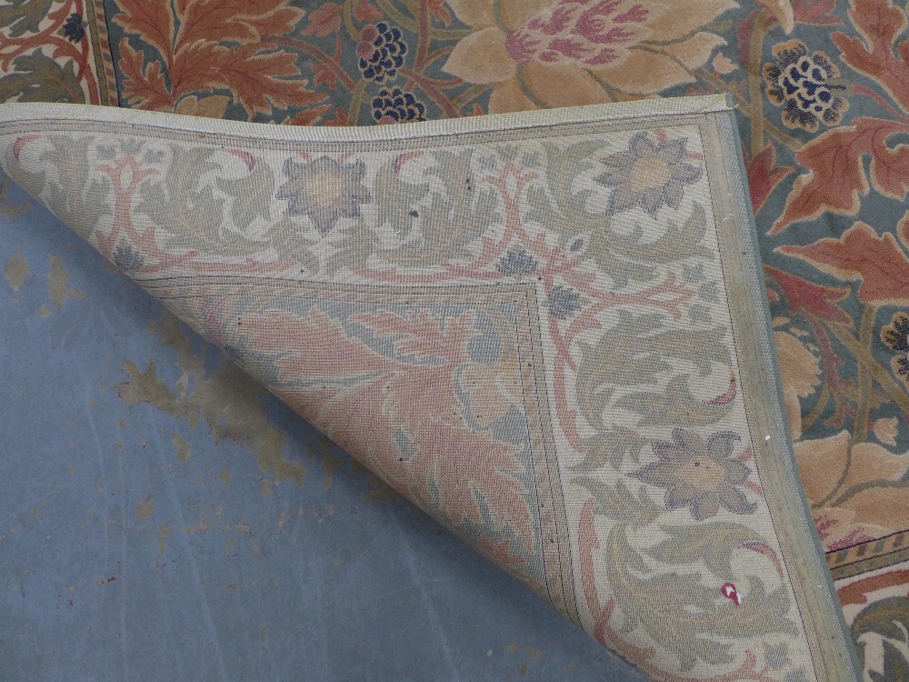 Large floral pattern wool rug, 360 x 274cm. - Image 4 of 5