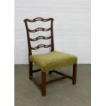 19th century mahogany ladderback side chair, 55 x 87 x 48cm.