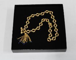 Gilt metal costume jewellery necklace