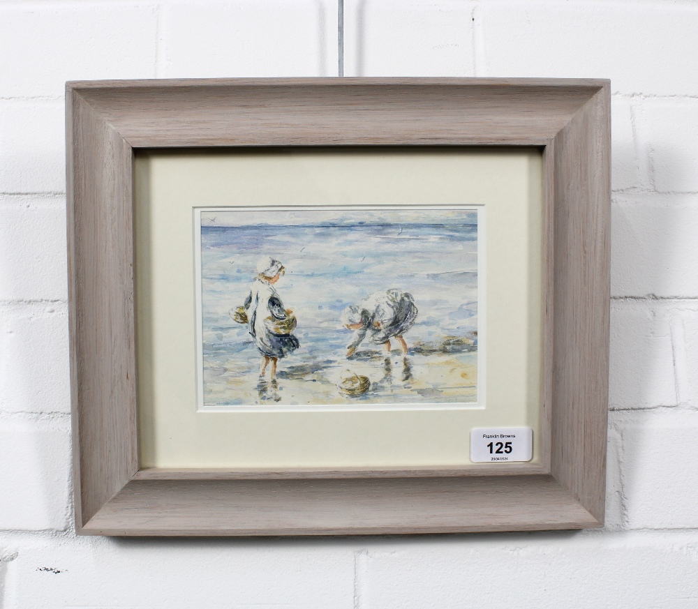 AFTER ROBERT GEMMELL HUTCHISON, watercolour of two children on the shore, apparently - Image 2 of 3