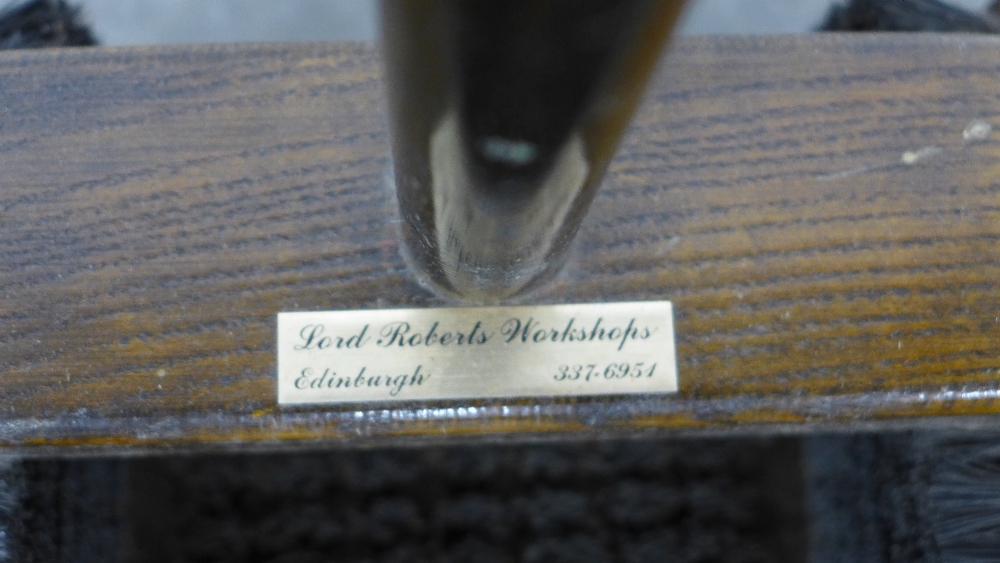 Lord Roberts, Edinburgh, a scottish oak boot brush cleaner, 32 x 103cm. - Image 3 of 3