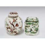 Masons ginger jar together with a Masons box with lid, 15 x 17cm (2)