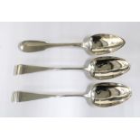 A pair of Scottish provincial silver tablespoons, old English pattern, James Gordon Aberdeen
