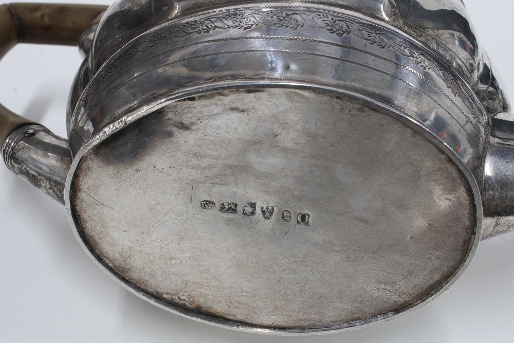 Georgian silver teapot, Thomas Watson, Newcastle 1804 , 15cm high - Image 3 of 3