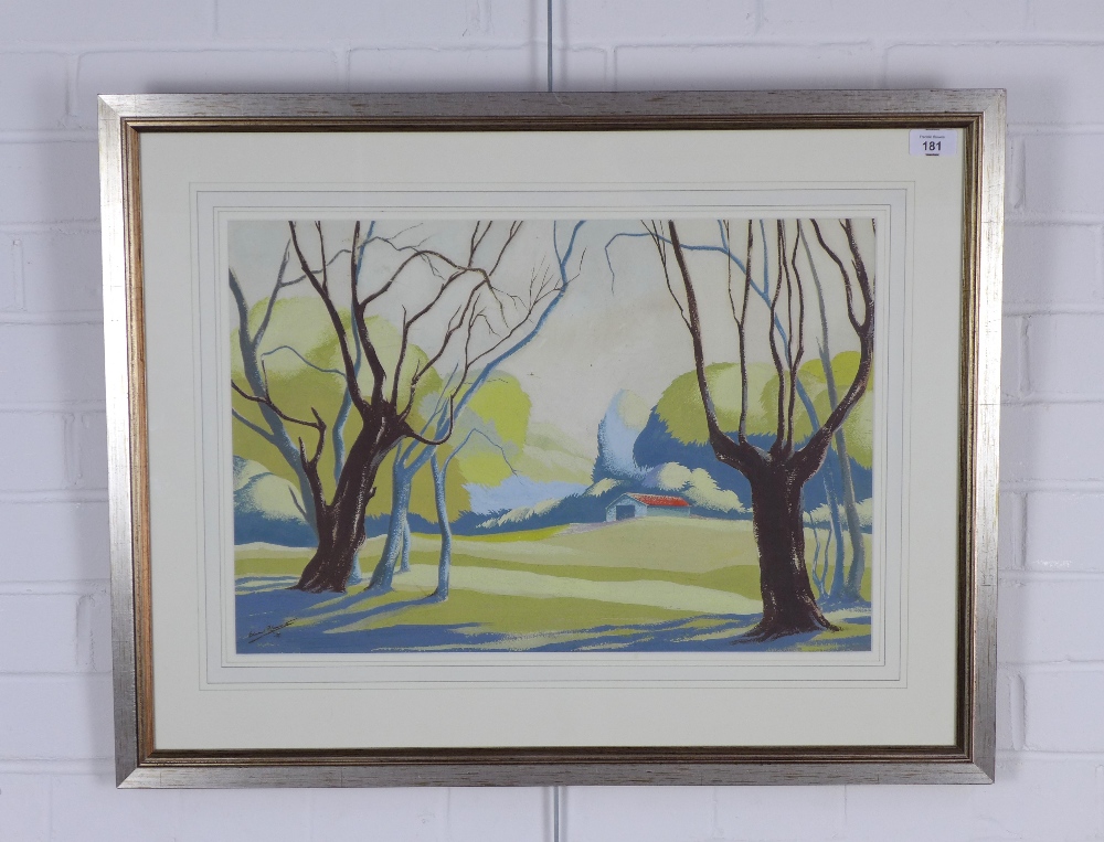 EDWARD P. LANCASTER, (1911 - 1954) untitled watercolour and gouache on paper, signed bottom left and - Image 2 of 3