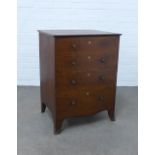 Georgian mahogany commode in the form of a chest of drawers, with dummy drawers 59 x 78 x 46cm.