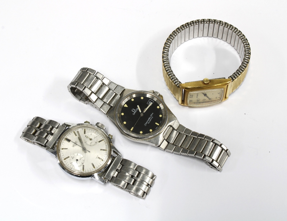 OMEGA SEAMASTER, Gents stainless steel wrist watch together with a Heuer stainless steel wrist watch