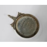 Rare Scottish provincial silver medallion, struck marks W. ALN. AYR , 4cm diameter