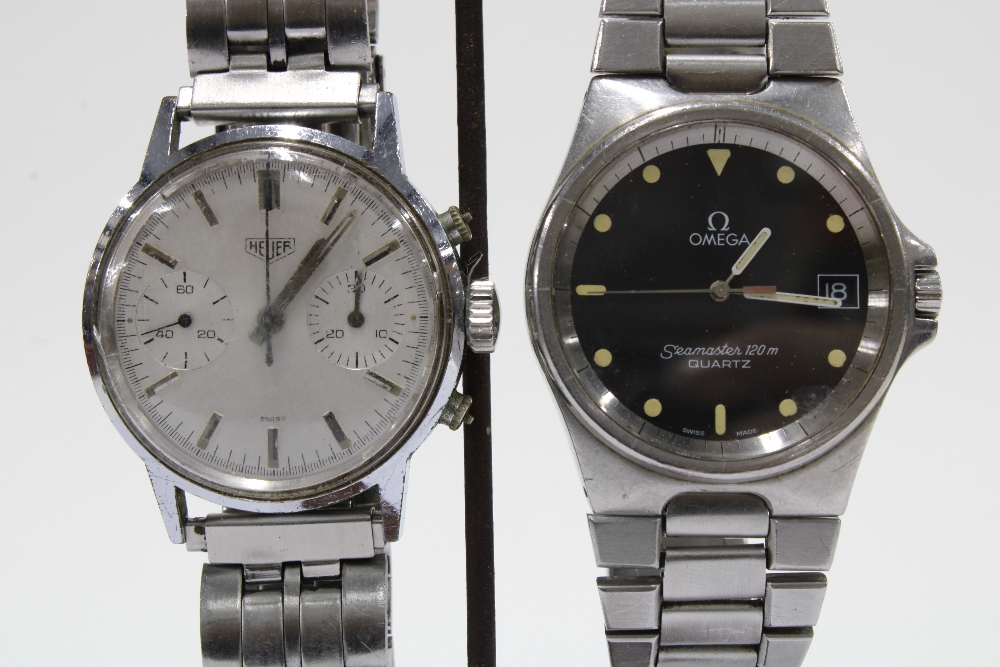 OMEGA SEAMASTER, Gents stainless steel wrist watch together with a Heuer stainless steel wrist watch - Image 2 of 3