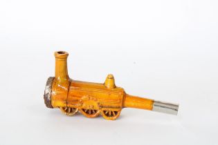 Locomotive novelty clay pipe, 10cm