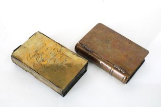 An 18th century brass box in the form of a book, together with a Chapman's PATENT Pocket Lantern (2)