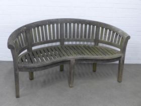 Garden bench, 161 x 85cm.