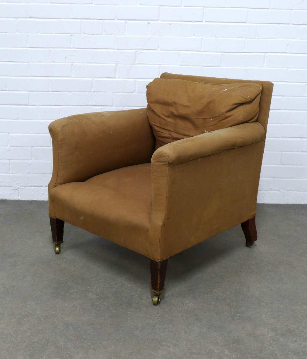 Howard & Sons Country house armchair, rear leg stamped HOWARD & SONS LTD, BERNERS ST 7 numbered