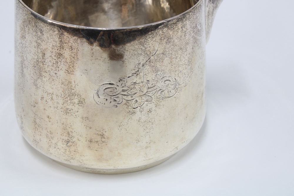 Georgian silver brandy pan, Rebecca Emes and Edward Barnard, London 1809, with plain footrim and - Image 4 of 4