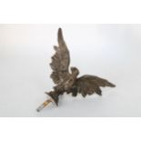 Ormolu eagle with threaded base, wingspan 17cm