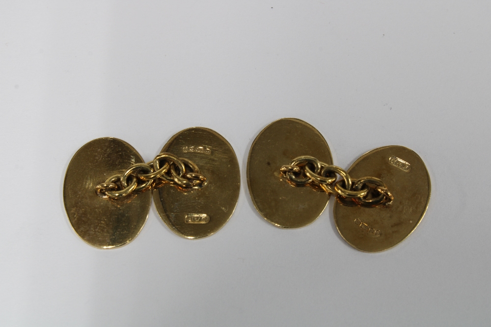 Gents 9ct gold cufflinks - Bild 3 aus 3