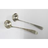 Scottish provincial silver toddy ladle by Nathaniel Gillet, Aberdeen and another by William White