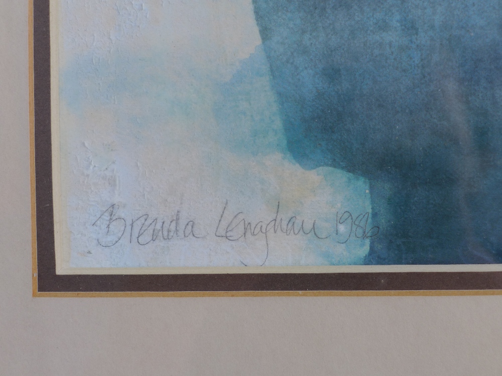 BRENDA LENAGHAN DA RSW (SCOTTISH 1941 - 2020) BUYING WOOL - TIBET, gouache, signed lower left and - Image 3 of 5