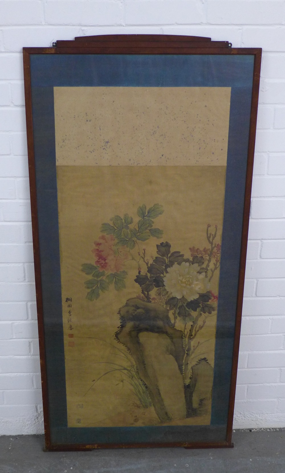 LI FULIN (QING DYNASTY 1644 - 1911) watercolour of mixed flowers, signed with character marks, fram