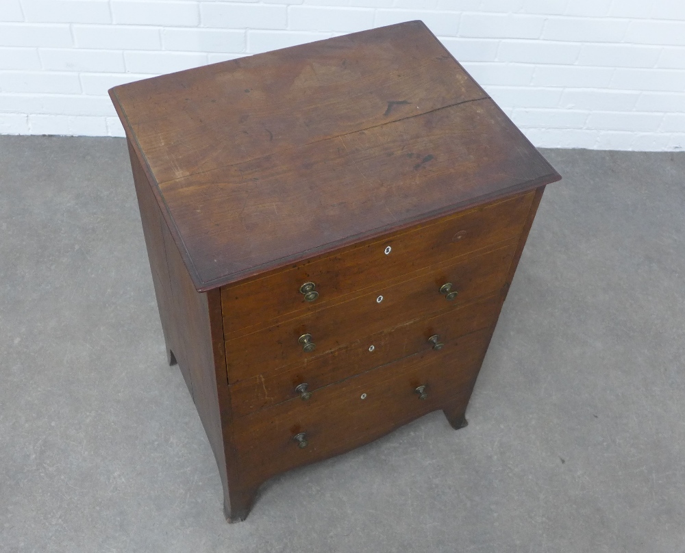 Georgian mahogany commode in the form of a chest of drawers, with dummy drawers 59 x 78 x 46cm. - Image 2 of 3