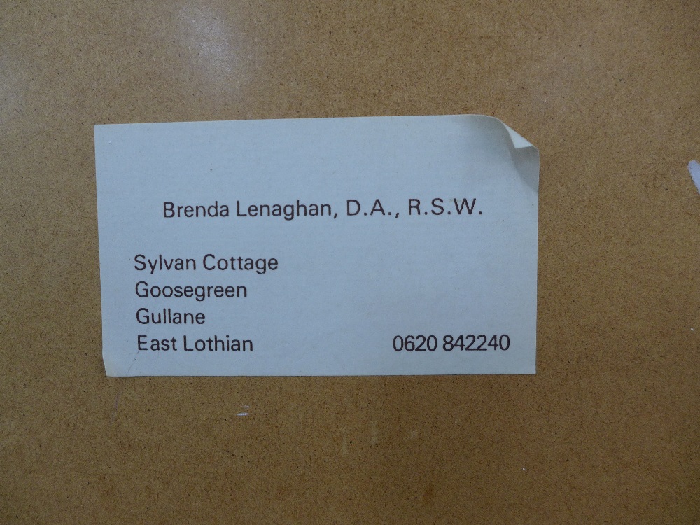 BRENDA LENAGHAN DA RSW (SCOTTISH 1941 - 2020) BUYING WOOL - TIBET, gouache, signed lower left and - Image 5 of 5