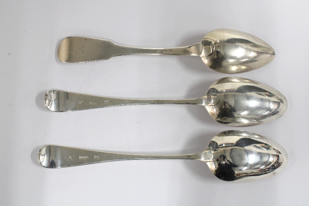 A pair of Scottish provincial silver tablespoons, old English pattern, James Gordon Aberdeen - Image 2 of 4