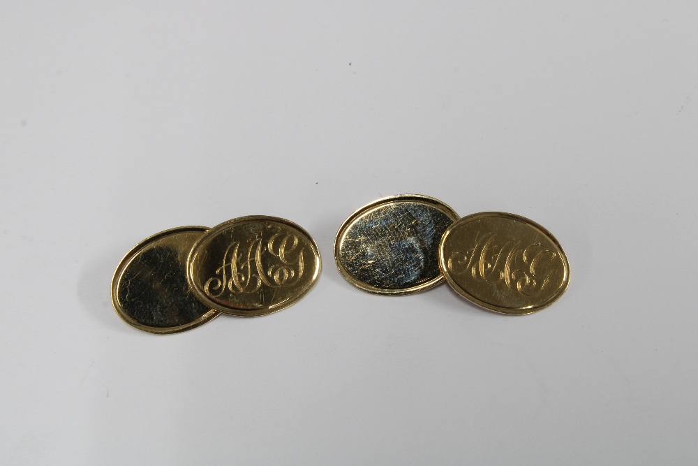 Gents 9ct gold cufflinks - Image 2 of 3