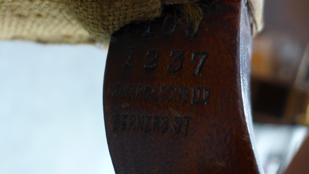 Howard & Sons Country house armchair, rear leg stamped HOWARD & SONS LTD, BERNERS ST 7 numbered - Image 5 of 5