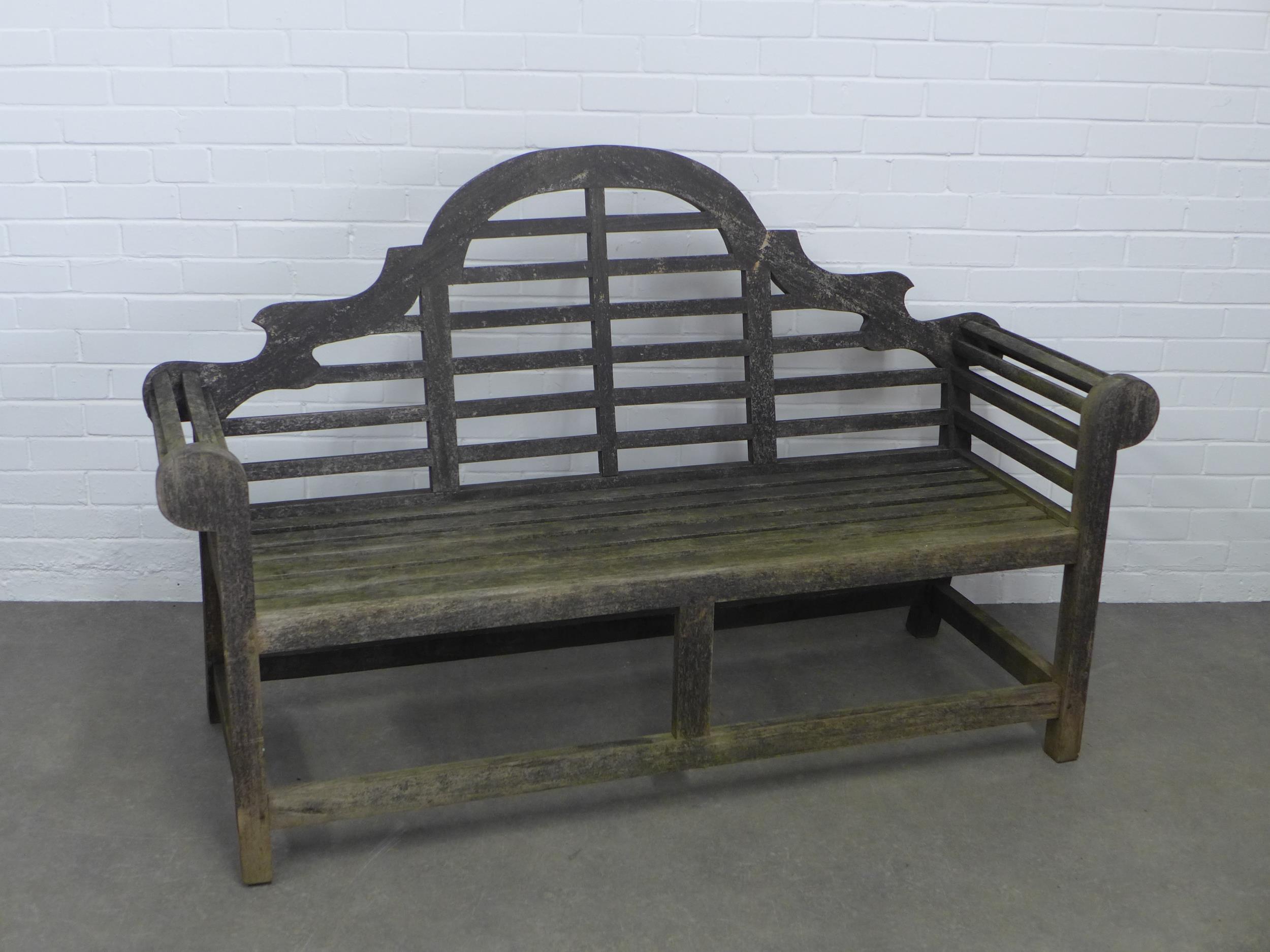 Lutyens style garden bench, 156 x 104cm. - Image 3 of 3