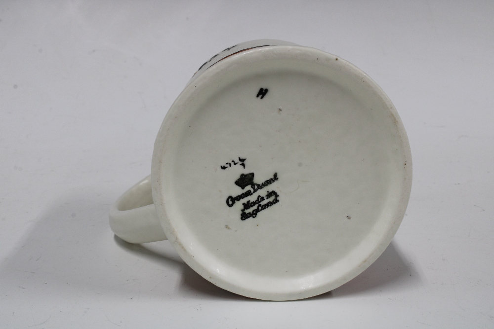 Crown Ducal 1937 Edward VIII Coronation mug with tube lined pattern, printed backstamp, 10cm - Image 3 of 3