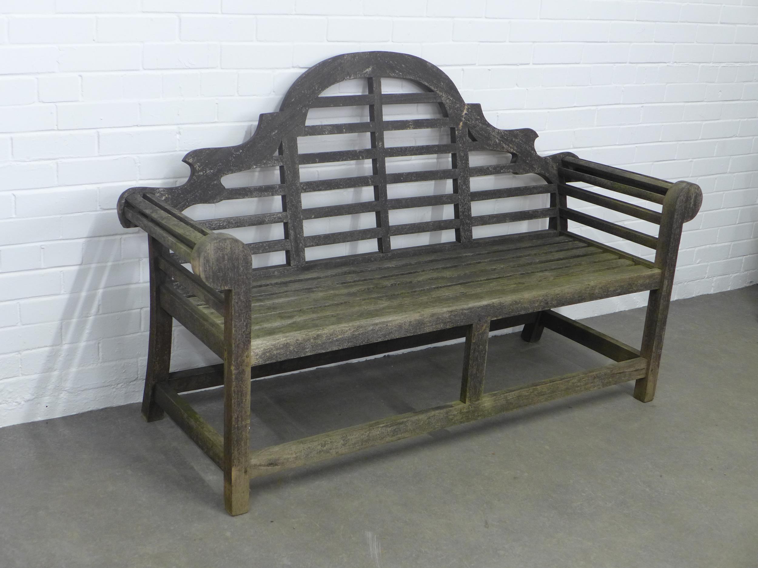Lutyens style garden bench, 156 x 104cm. - Image 2 of 3