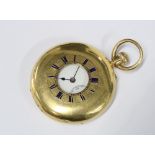 Victorian 18ct gold half hunter pocket watch, London 1880