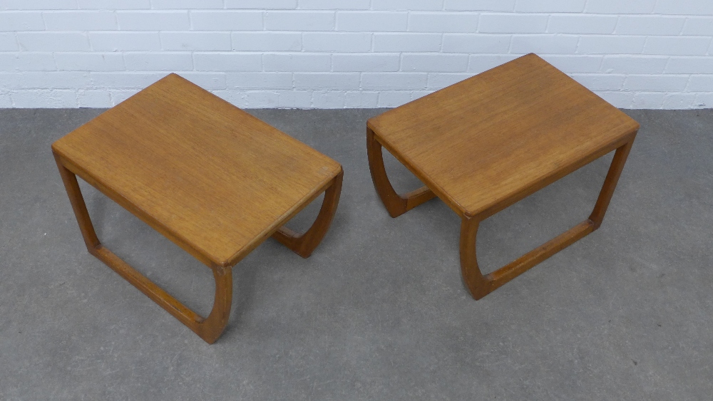 Pair of teak G Plan style lamp / side tables, 60 x 40 x 41cm. (2) - Image 2 of 2