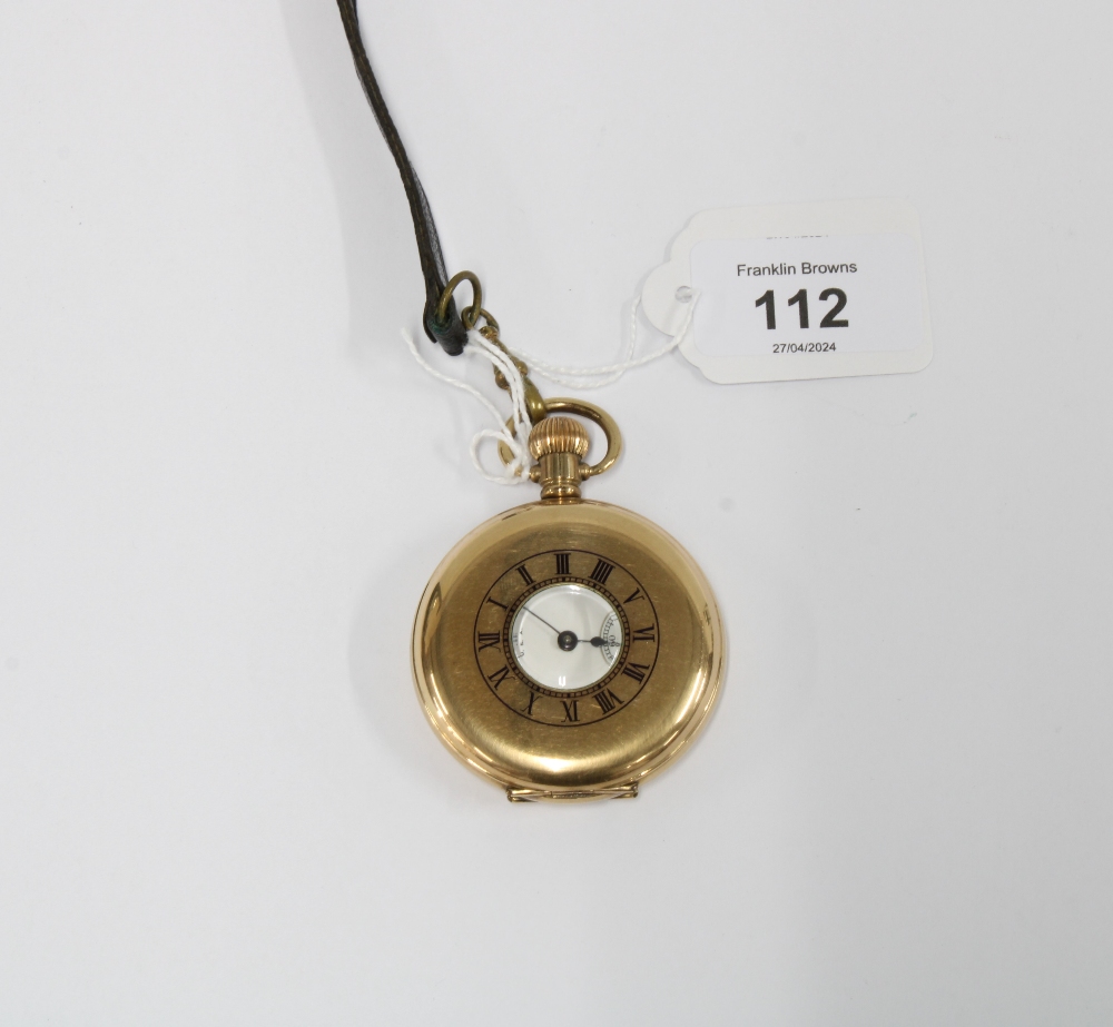 Waltham gold plated half hunter pocket watch - Image 2 of 3