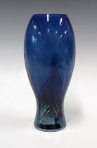 Caithness blue and green art glass vase, 27cm