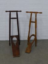 Two boot jacks, 26 x 88cm. (2)