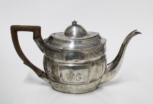 Georgian silver teapot, Thomas Watson, Newcastle 1804 , 15cm high