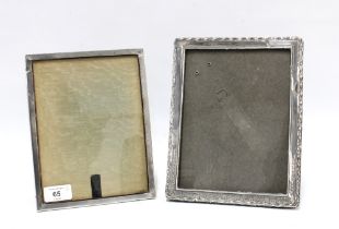 Victorian Birmingham silver photograph frame and another with hallmark for 1916, 17 x 22cm (2)