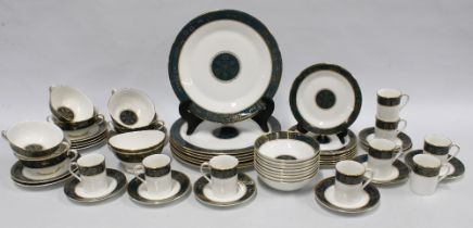 Royal Doulton Carlyle pattern dinner service and coffee cans and saucers (a lot)
