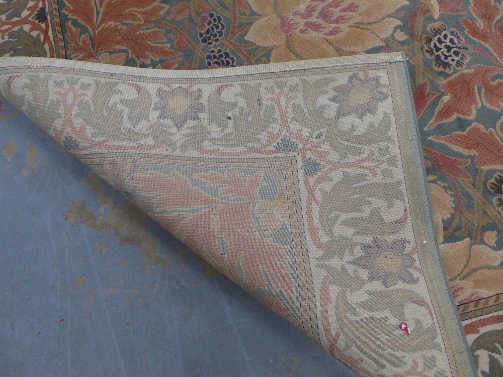 Large floral pattern wool rug, 360 x 274cm. - Image 4 of 5