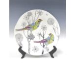 Libra Company bird pattern plate / bowl, 39cm.