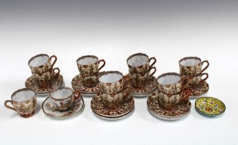 Japanese eggshell porcelain cups and saucers, etc