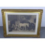 J.F HERRING SNR, large print, framed under glass within an ornate gilt frame, size overall (approx