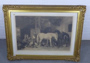 J.F HERRING SNR, large print, framed under glass within an ornate gilt frame, size overall (approx