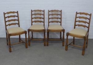 Set of four elm ladderback chairs, 46 x 87 x 41cm. (4)