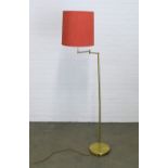 Brass standard floor lamp, 166cm.