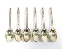 Set of six novelty silver golf club teaspoons by Elkington & Co, (6)